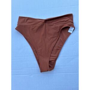 Aerie Brown High Cut Cheeky Bottom